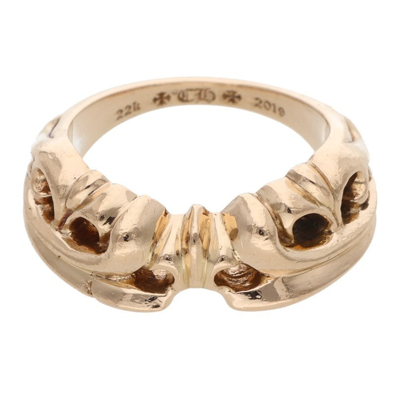 Chrome Hearts 22K Half K&T Yellow Gold Ring Size ONE SIZE