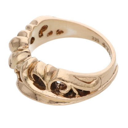 Chrome Hearts 22K Half K&T Yellow Gold Ring Size ONE SIZE