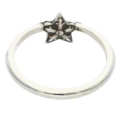 Chrome Hearts BUBBLGM STAR Silver Ring Size 8.5
