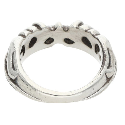 Chrome Hearts HALF KT Silver Ring Size ONE SIZE