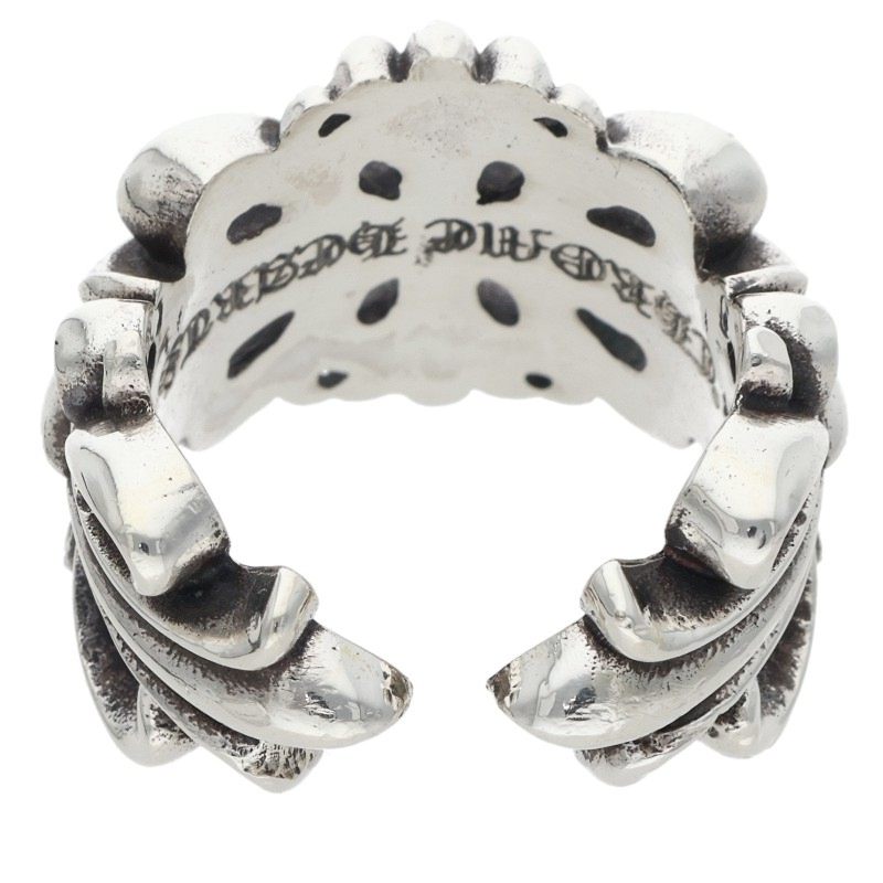Chrome Hearts DBL FLRL CRS Silver Ring Size 12.5