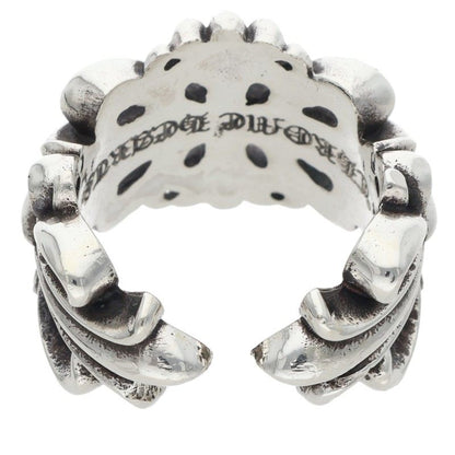 Chrome Hearts DBL FLRL CRS Silver Ring Size 12.5