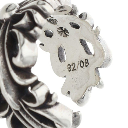 Chrome Hearts DBL FLRL CRS Silver Ring Size 12.5