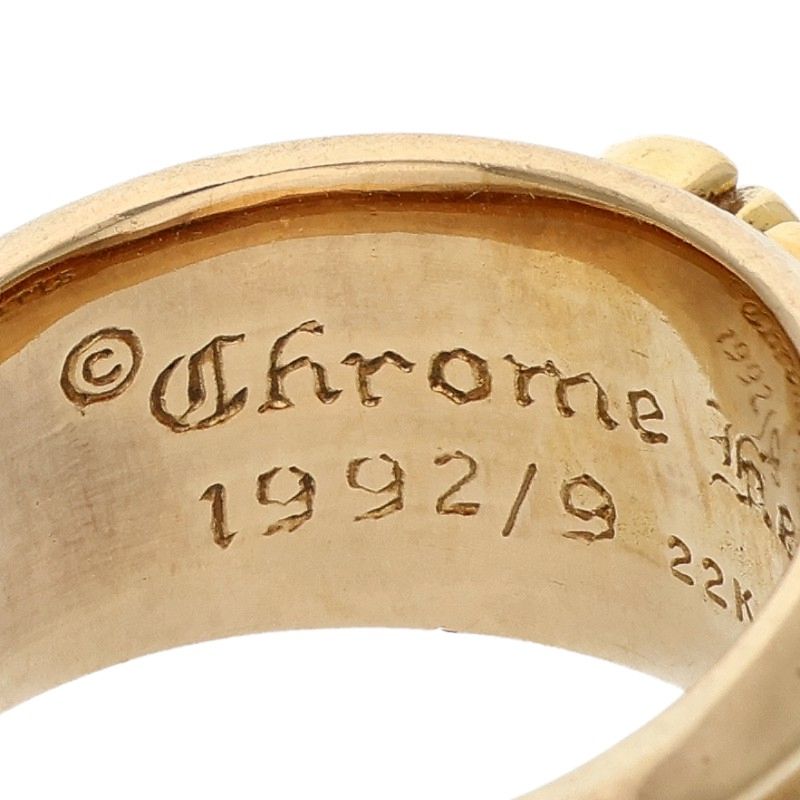 Chrome Hearts Dagger 22K Gold Ring Size ONE SIZE