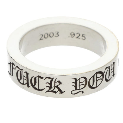 Chrome Hearts 6mm Spacer FUCKYOU Silver Ring Size 17.5