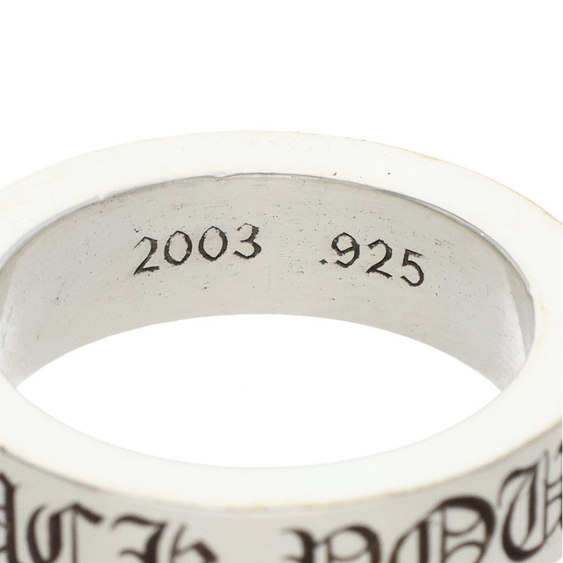 Chrome Hearts 6mm Spacer FUCKYOU Silver Ring Size 17.5