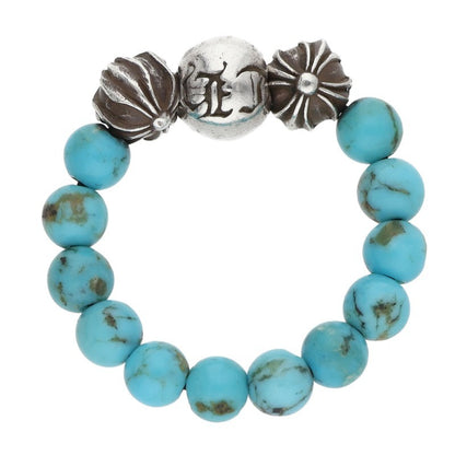 Chrome Hearts BEAD RING Turquoise Elastic Ring Size ONE SIZE