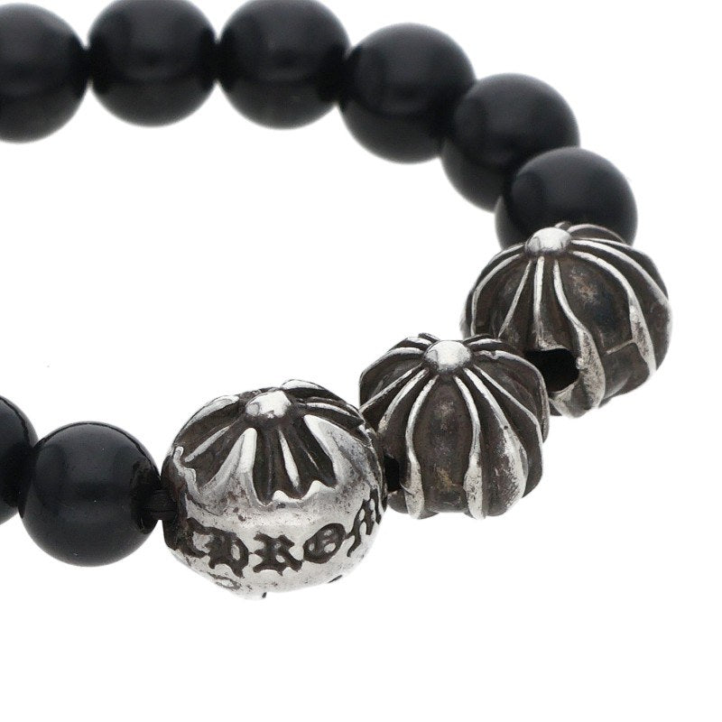 Chrome Hearts BEAD RING Black Elastic Ring Size ONE SIZE