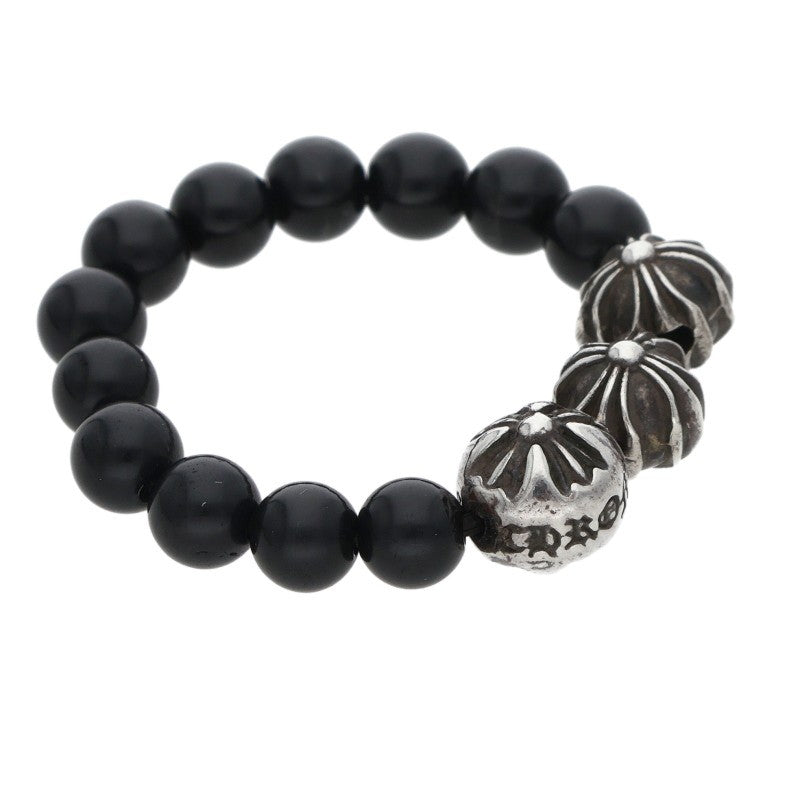 Chrome Hearts BEAD RING Black Elastic Ring Size ONE SIZE