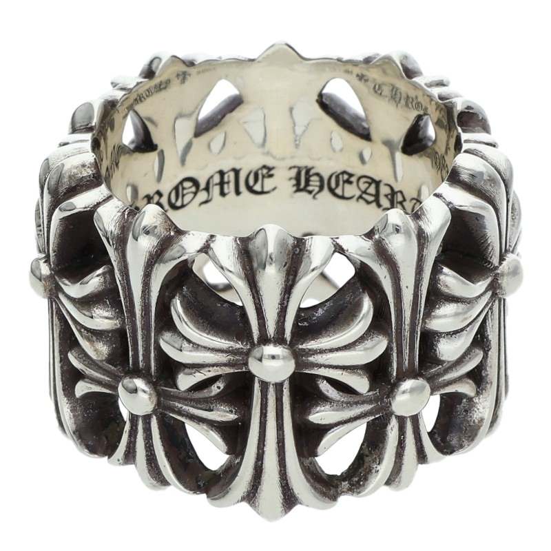 Chrome Hearts Cemetery Cross Silver Ring Size ONE SIZE