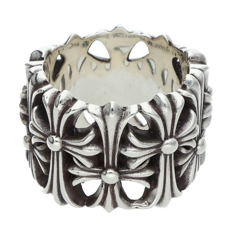 Chrome Hearts Cemetery Cross Silver Ring Size ONE SIZE