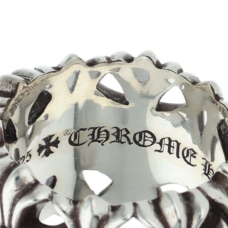 Chrome Hearts Cemetery Cross Silver Ring Size ONE SIZE