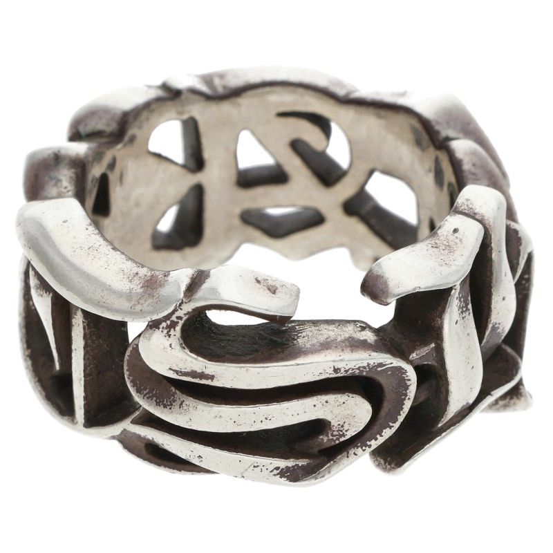 Chrome Hearts LARGE SCRIPT BAND Silver Ring Size 23.5