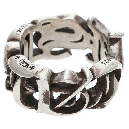 Chrome Hearts LARGE SCRIPT BAND Silver Ring Size 23.5