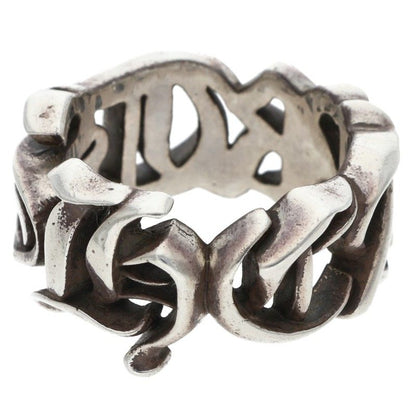 Chrome Hearts LARGE SCRIPT BAND Silver Ring Size 23.5