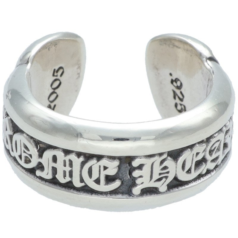 Chrome Hearts SM SCROLL LABEL Silver Ring Size 10.5