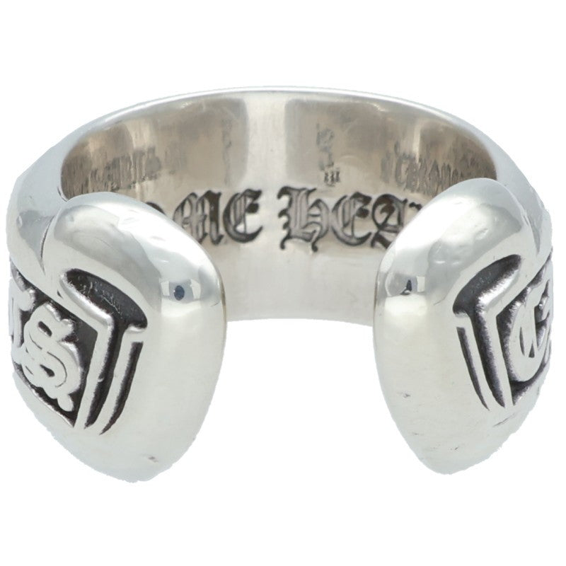 Chrome Hearts SM SCROLL LABEL Silver Ring Size 10.5