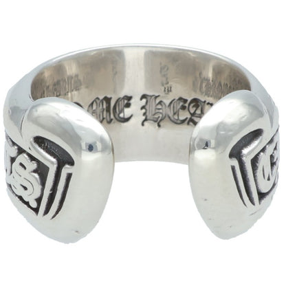 Chrome Hearts SM SCROLL LABEL Silver Ring Size 10.5
