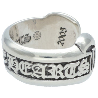Chrome Hearts SM SCROLL LABEL Silver Ring Size 10.5