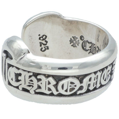 Chrome Hearts SM SCROLL LABEL Silver Ring Size 10.5