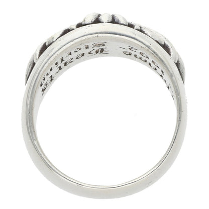 Chrome Hearts FLRL CRS PAVE Silver Ring Size ONE SIZE