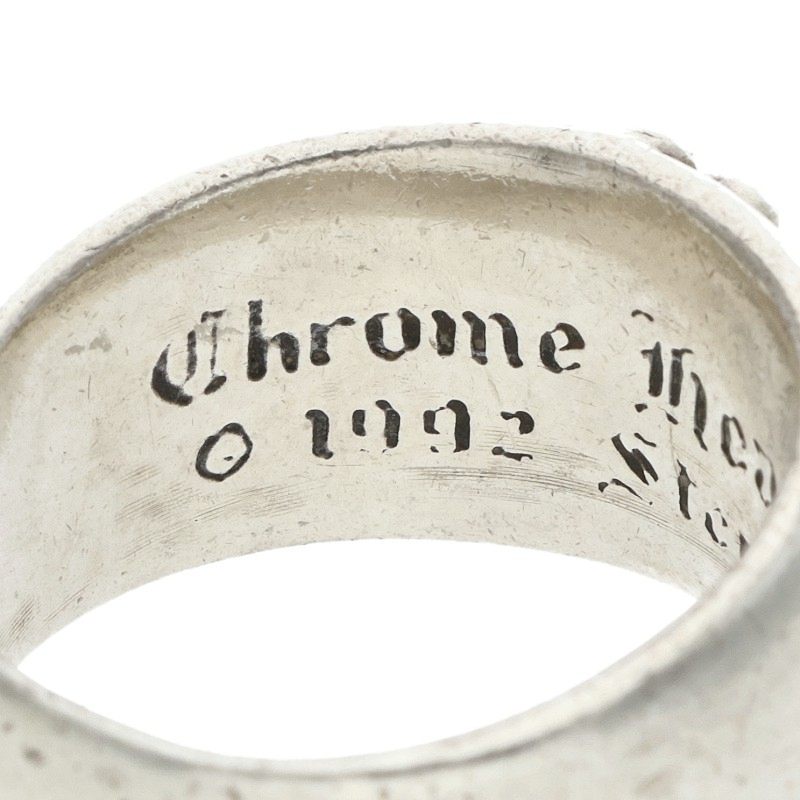 Chrome Hearts FLRL CRS P BLKDIA Pave Dia Ring Size JP 21