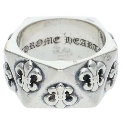 Chrome Hearts PENTAGON BS Fleur Silver Ring Size 18.5