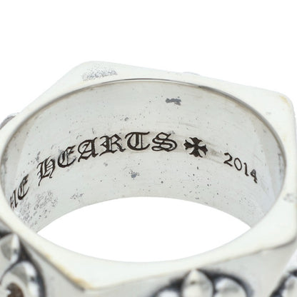 Chrome Hearts PENTAGON BS Fleur Silver Ring Size 18.5