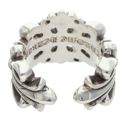 Chrome Hearts DBL FLRL CRS Silver Ring Size ONE SIZE