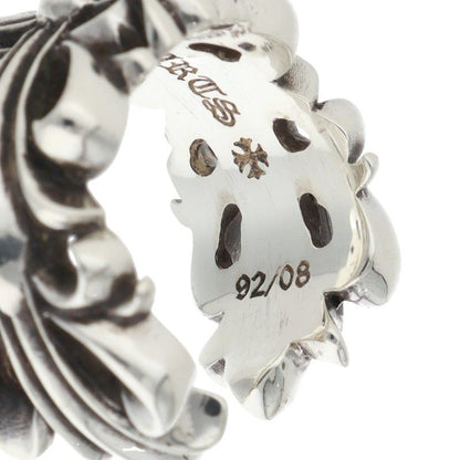Chrome Hearts DBL FLRL CRS Silver Ring Size ONE SIZE