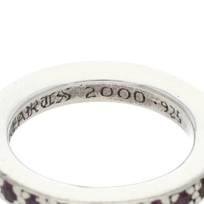 Chrome Hearts TFL PAVE Pink Sapphire Ring Silver Size JP 4