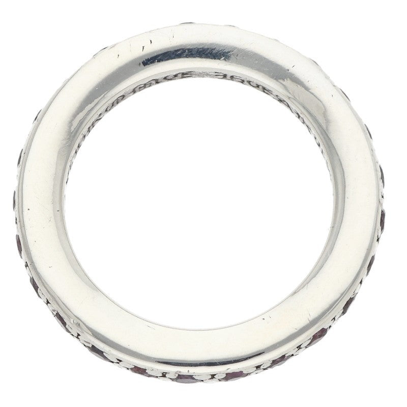 Chrome Hearts TFL PAVE Pink Sapphire Ring Silver Size JP 4