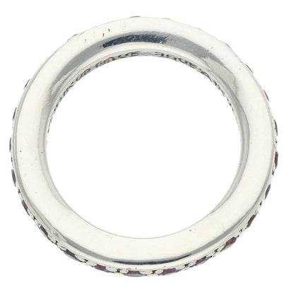 Chrome Hearts TFL PAVE Pink Sapphire Ring Silver Size JP 4