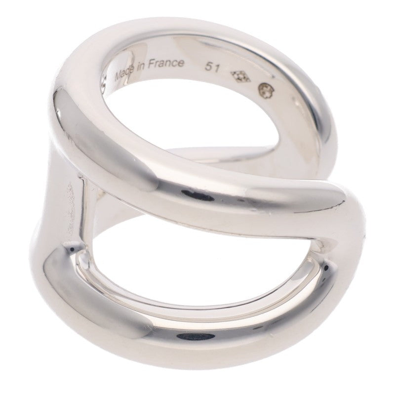 HERMES Osmose GM Silver Ring Size 51