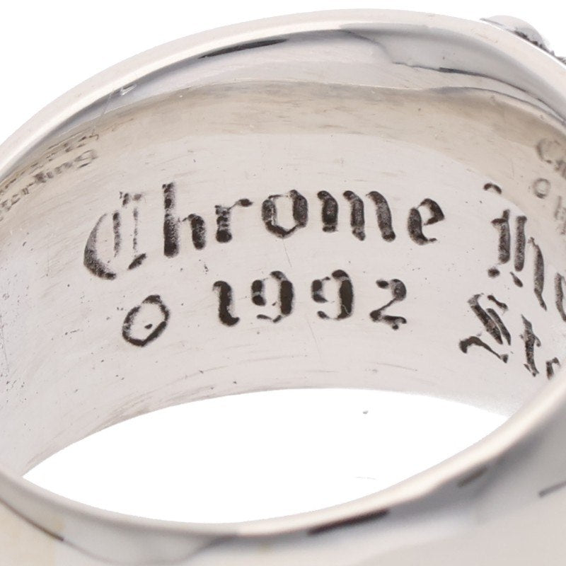Chrome Hearts FLRL CRS Sterling Silver Ring Size 14.5