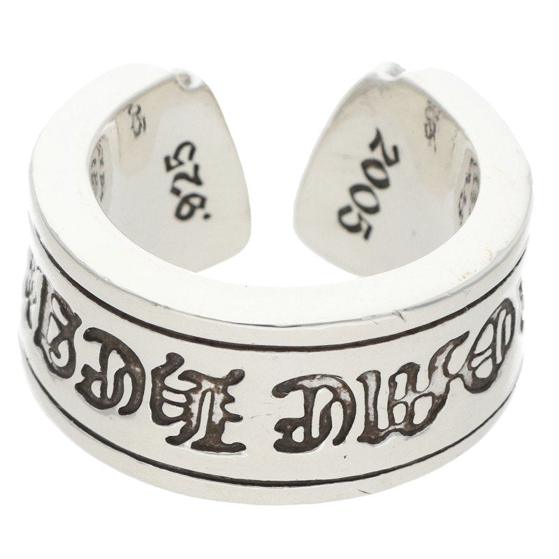 Chrome Hearts LG SCROLL LABEL Silver Ring Size ONE SIZE