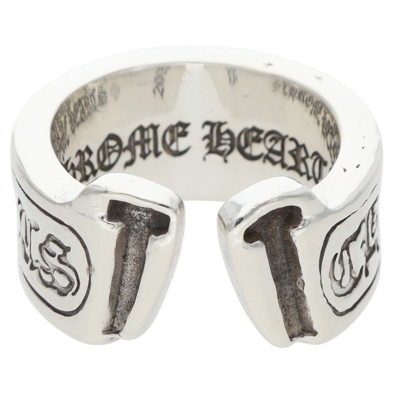 Chrome Hearts LG SCROLL LABEL Silver Ring Size ONE SIZE