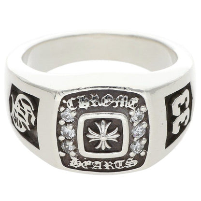 Chrome Hearts SM CHAMPION Pave Silver Ring Size ONE SIZE
