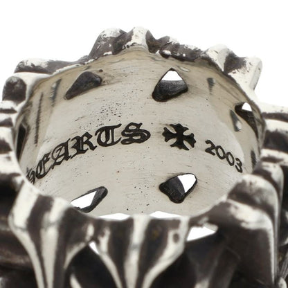 Chrome Hearts Square Cemetery Cross Silver Ring Size JP 12