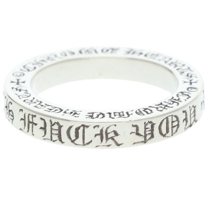 Chrome Hearts 3mm Spacer FUCKYOU Silver Ring Size ONE SIZE