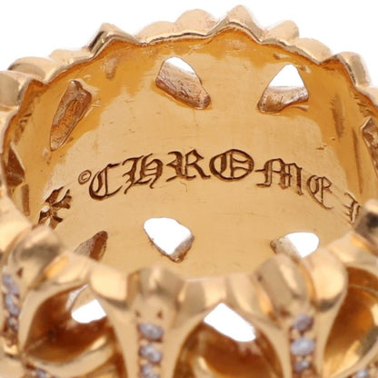 Chrome Hearts 22K Yellow Gold Cemetery D Ring Size JP 12