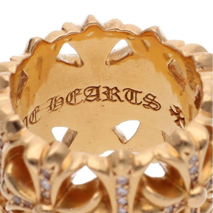 Chrome Hearts 22K Yellow Gold Cemetery D Ring Size JP 12