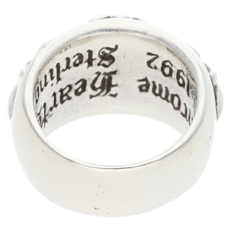 Chrome Hearts FLRL CRS Floral Cross Silver Ring Size JP 13