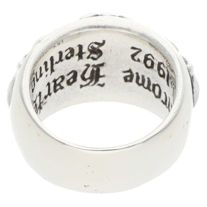 Chrome Hearts FLRL CRS Floral Cross Silver Ring Size JP 13