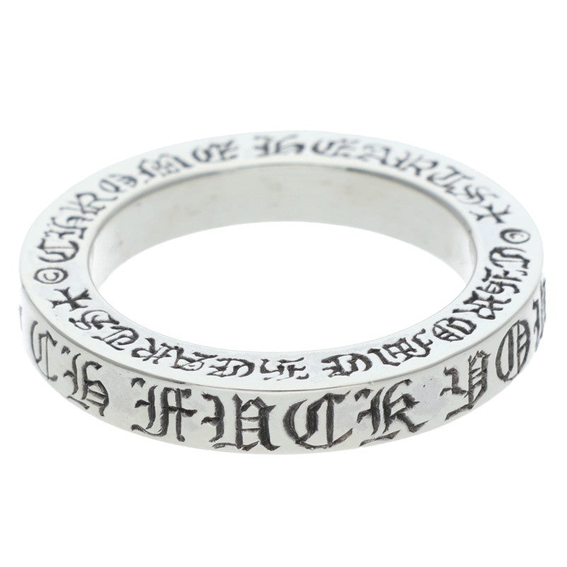 Chrome Hearts 3mm SPACER FUCKYOU Silver Ring Size ONE SIZE
