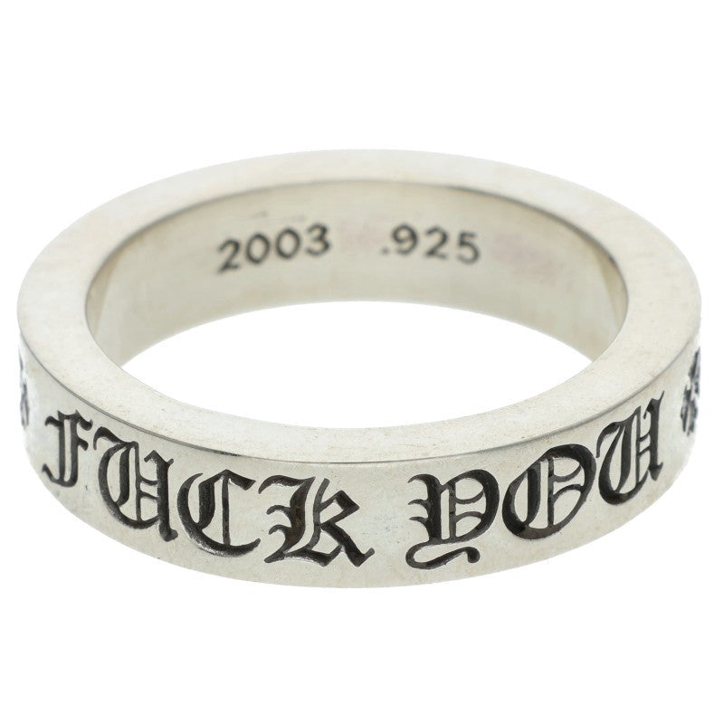 Chrome Hearts 6mm SPACER FUCKYOU Silver Ring Size ONE SIZE