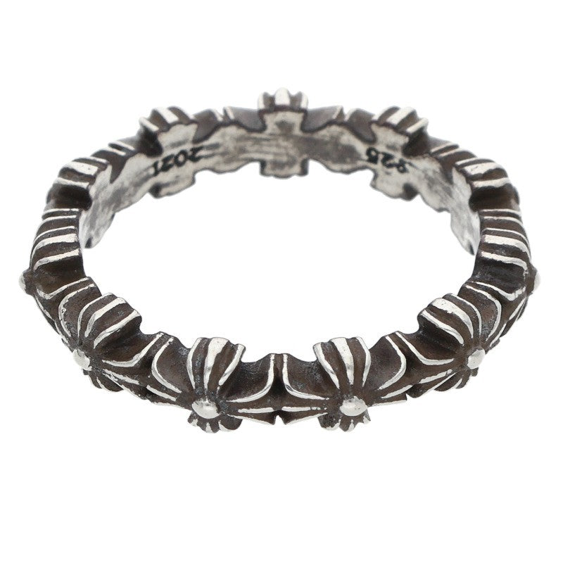 Chrome Hearts TINY E CH PLS BAND Silver Ring Size ONE SIZE