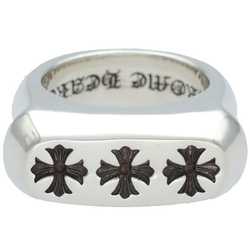 Chrome Hearts Lil PJ 3CH Plus Silver Ring Size 6.5