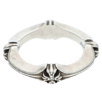 Chrome Hearts PLUS AND BONE DIA 4P Silver Ring Size JP 6.5