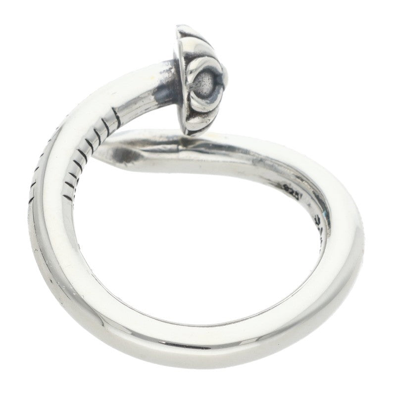 Chrome Hearts Nail Cross Ball Silver Ring Size ONE SIZE